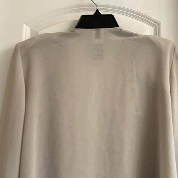 R&M Richards Cream Pink Floral Beaded Detail Sheer Blazer Jacket size 12P - Picture 17 of 17